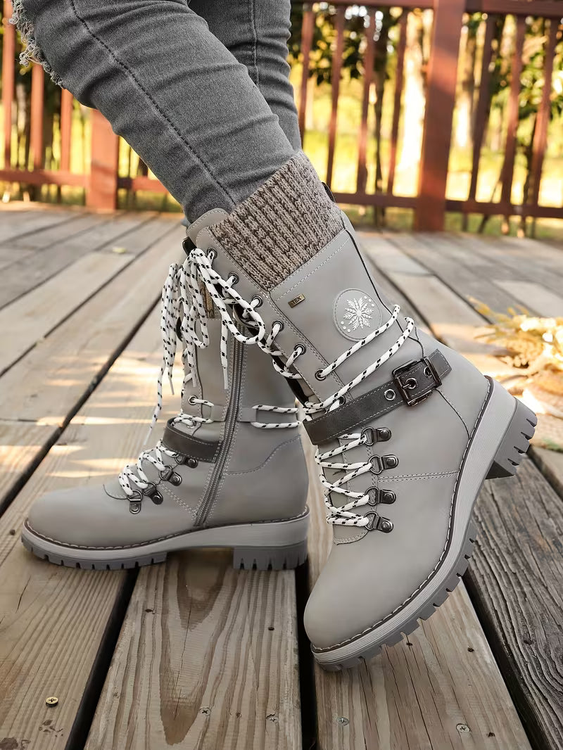 Bottes d'hiver cozy avec talon stable