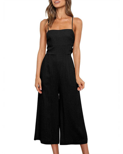 Sling Waist-controlled Lace-up Women's Jumpsuit