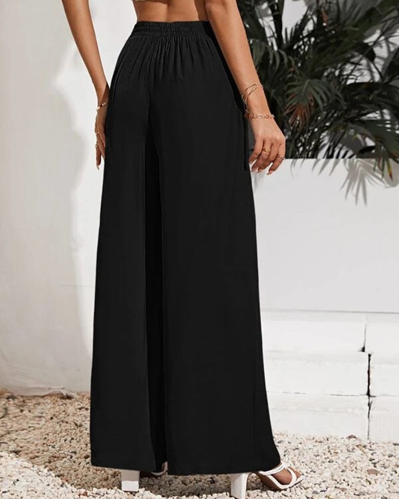 Pantalon large à cordon élastique