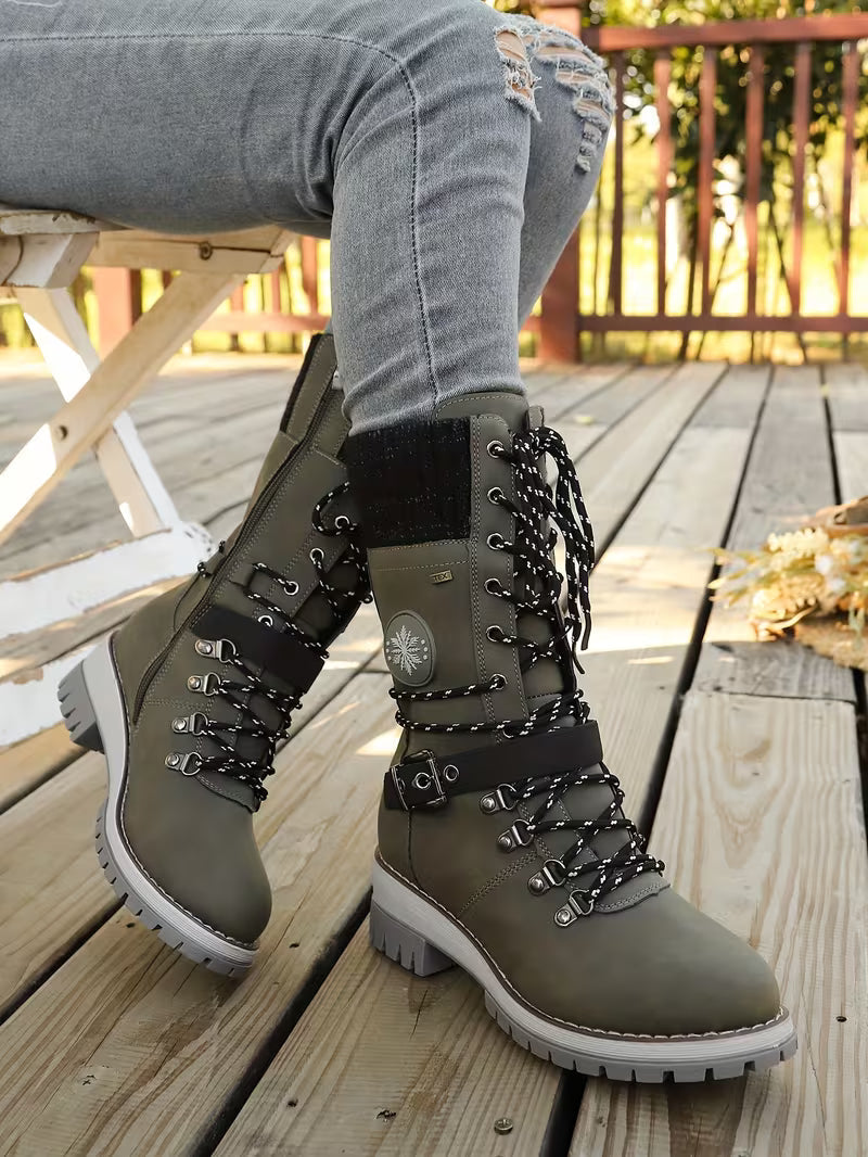 Bottes d'hiver cozy avec talon stable