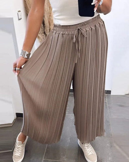 Pantalon décontracté taille haute