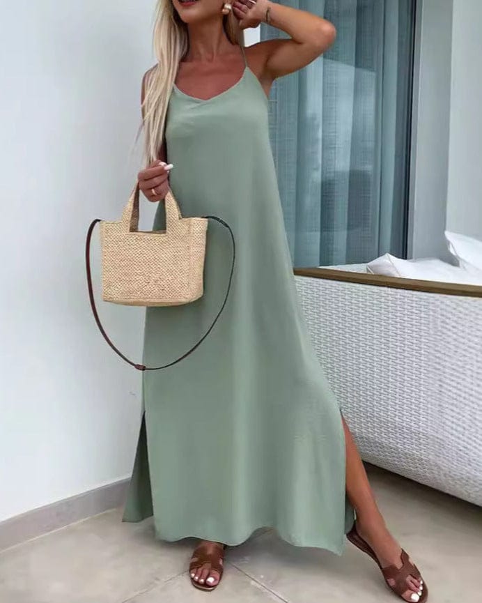 Robe à bretelles larges