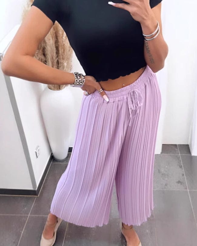 Pantalon décontracté taille haute