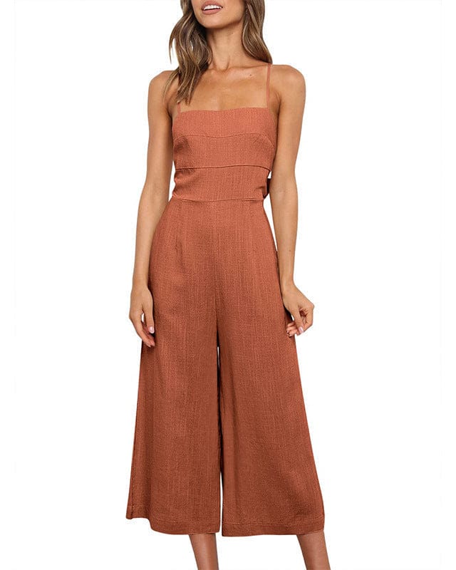 Sling Waist-controlled Lace-up Women's Jumpsuit
