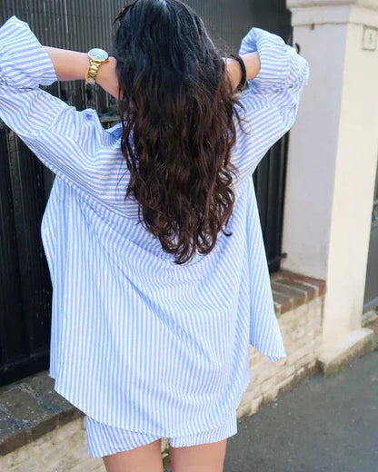 Ensemble d'été rayé pour femme