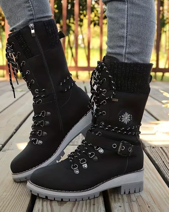 Bottes d'hiver cozy avec talon stable