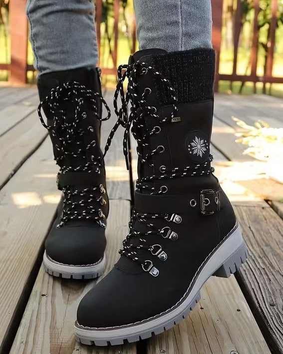 Bottes d'hiver cozy avec talon stable