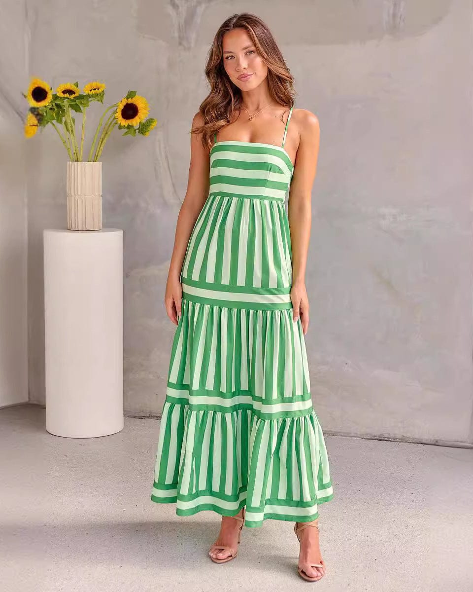 ROBE FLUIDE À RAYURES