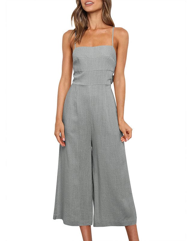 Sling Waist-controlled Lace-up Women's Jumpsuit