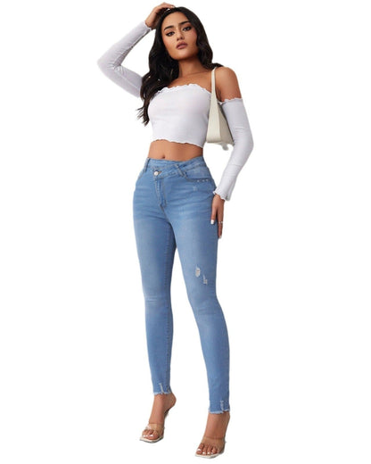Jean stretch taille haute