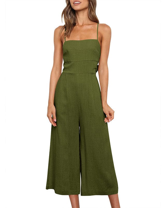 Sling Waist-controlled Lace-up Women's Jumpsuit