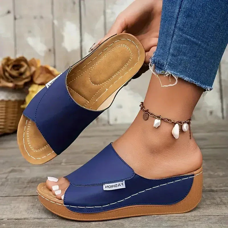 Sandale d'été confortable à talon épais